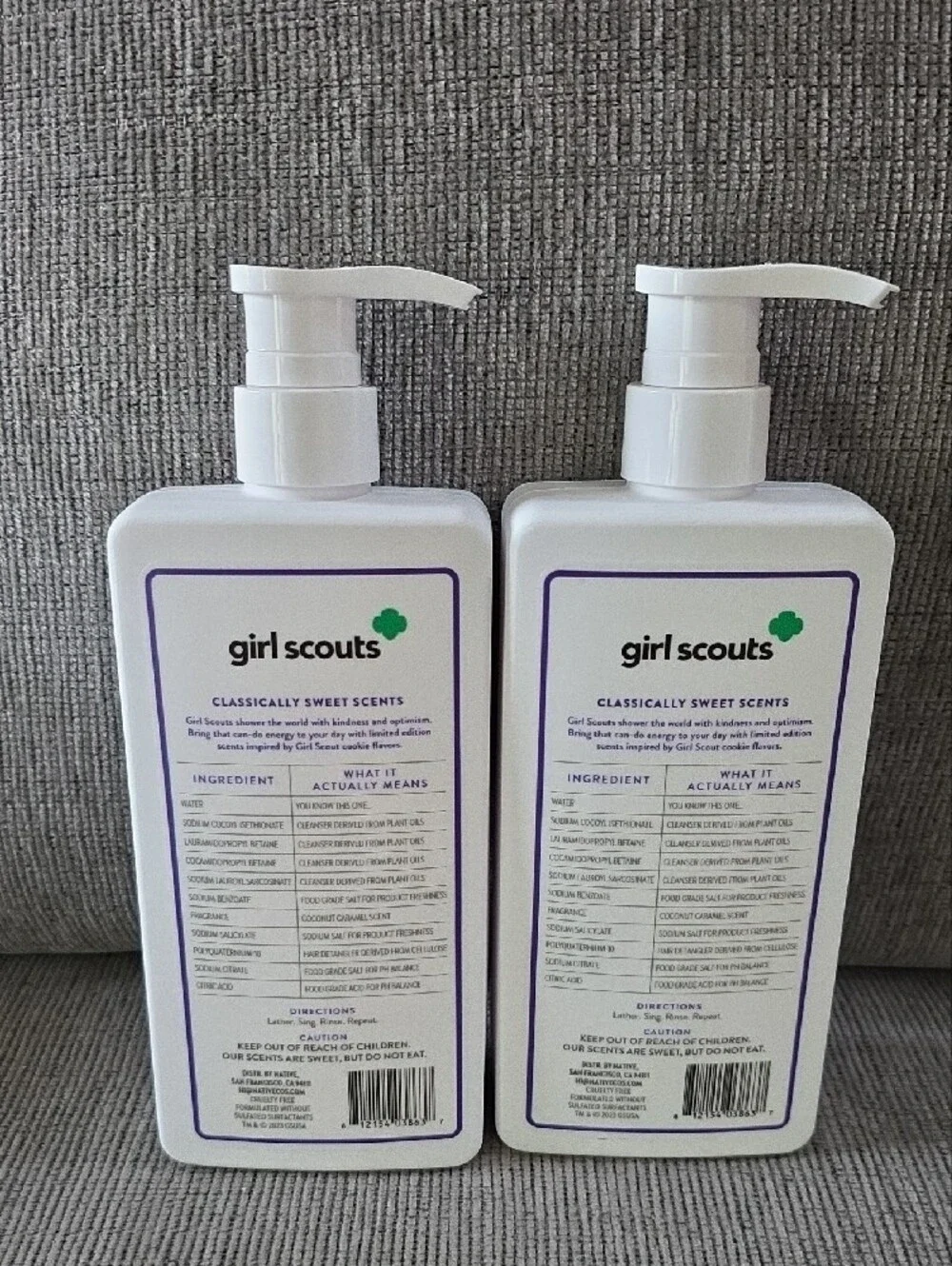 Native Girl Scouts Coconut Caramel Moisturizing Shampoo, New, 2 Bottles, 16.5oz.